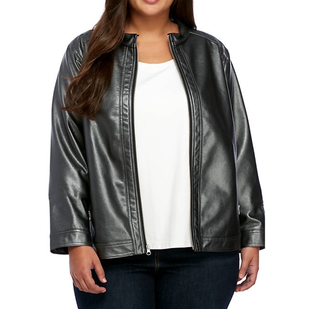 Me Jane Polyurethane Motorcycle Jacket          6E